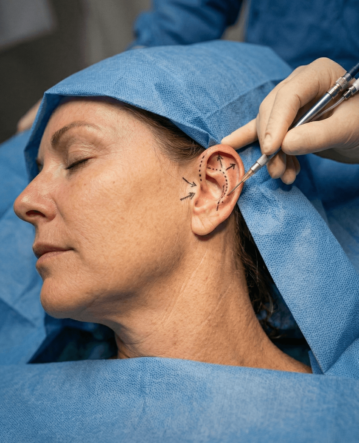Correction of the shape of the ears