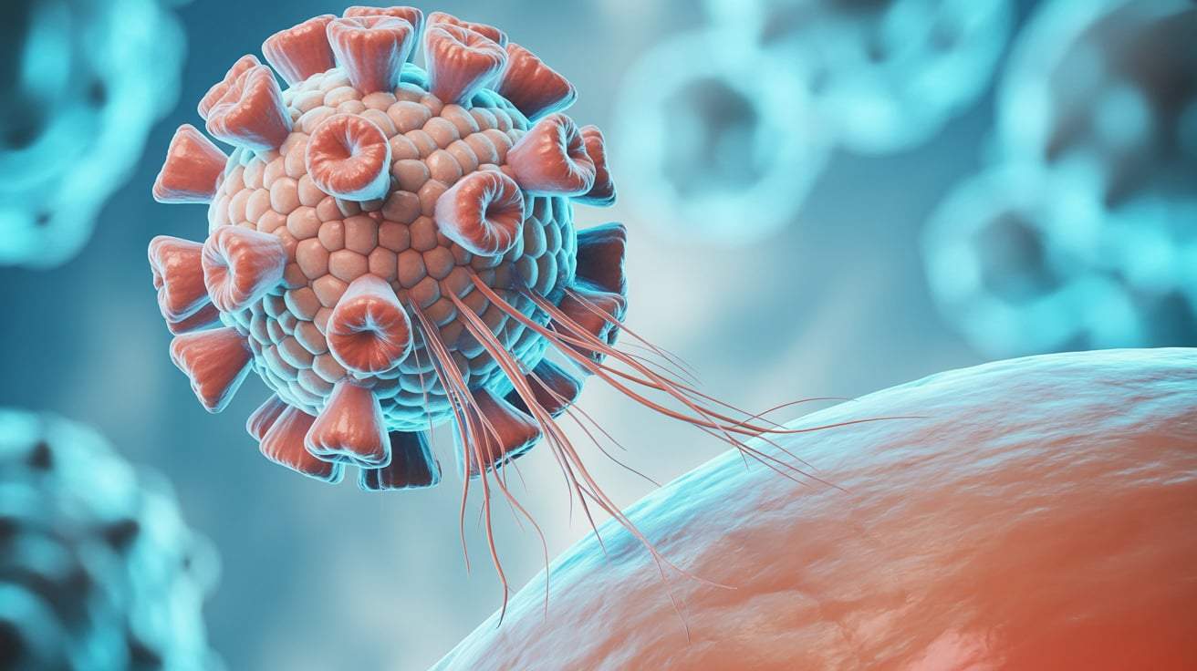 Genital warts caused by the human papillomavirus (HPV)